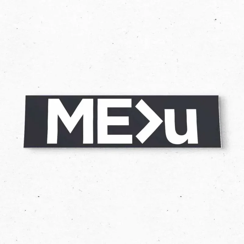 

ME U Bumper Sticker - Funny HE i Vintage Style - Vinyl Decal 80s 90s - Bumper Stickers - Car Stickers