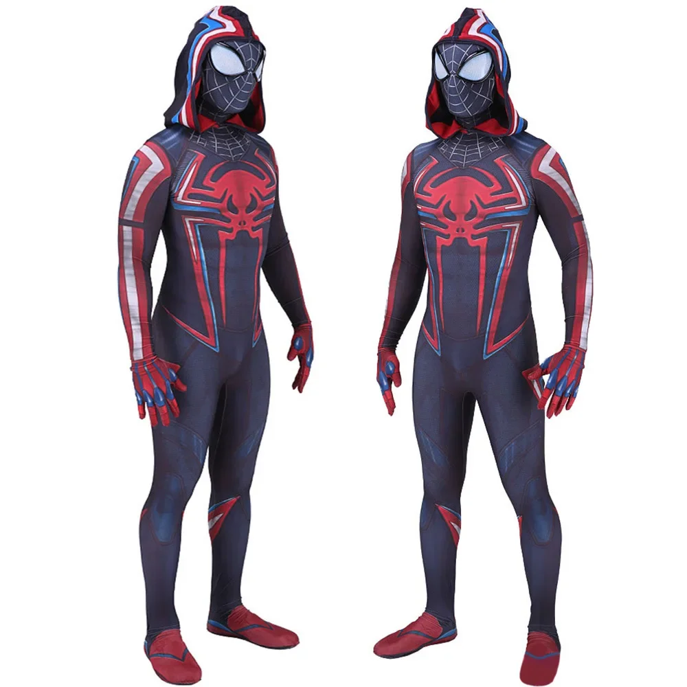 Spiderman Superhero Cosplay Traje para adultos e crianças, impresso em 3D, Spandex, Bodysuit Zentai, Macacões de Halloween, Traje, PS5, 2099