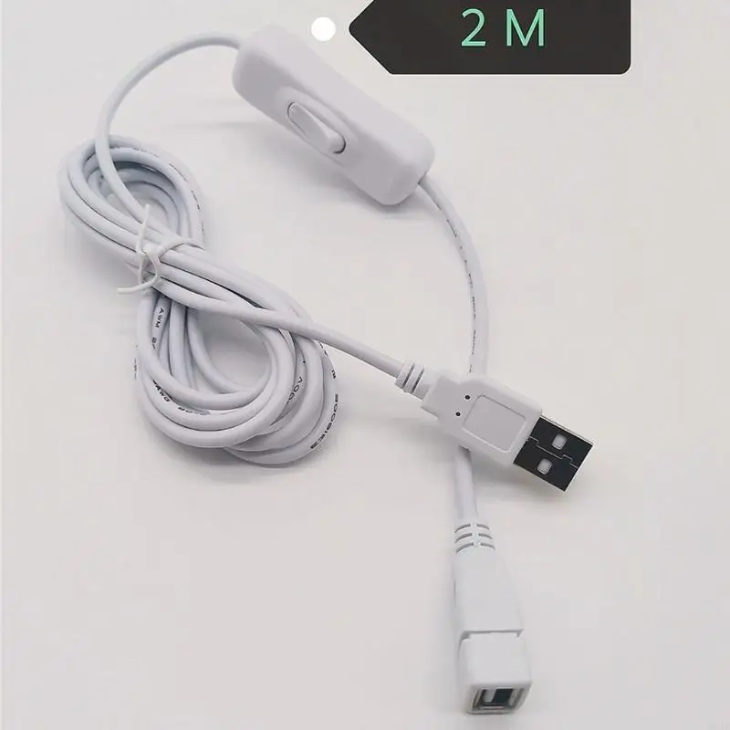 

462E White Fast Transmission USB 2.0 White Extension Cable with Switch