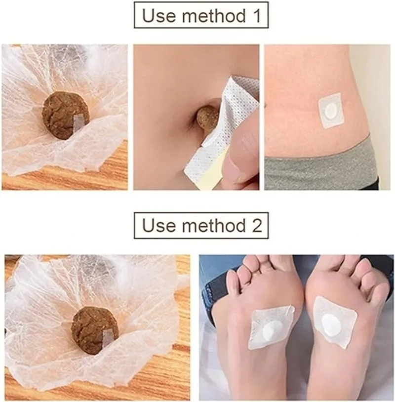 30Pcs Belly Patch, Weight Loss Slim Patch Mugwort Abdomen Navel Patch Fat Burning and Moxibustion Patch for Women and Men