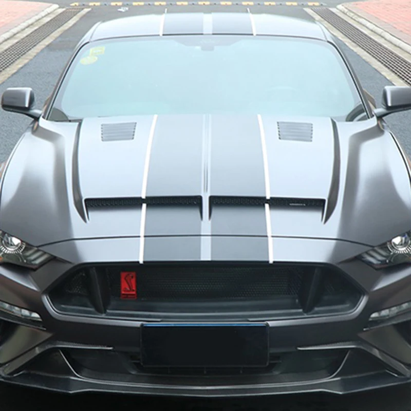 Carbon Fiber Hood For Ford Mustang 2018-2023 Front Engine Bonnet Hood Vent W41 ,Perfect installation