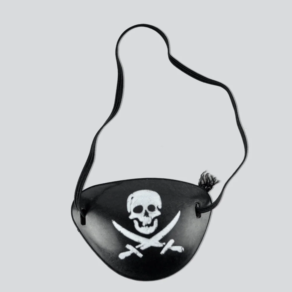 4Pcs Pirate Costume Set Halloween Masquerade Party Eye Patch Headdress Hook Knife Pirate Props Supplies Halloween Party Supplies