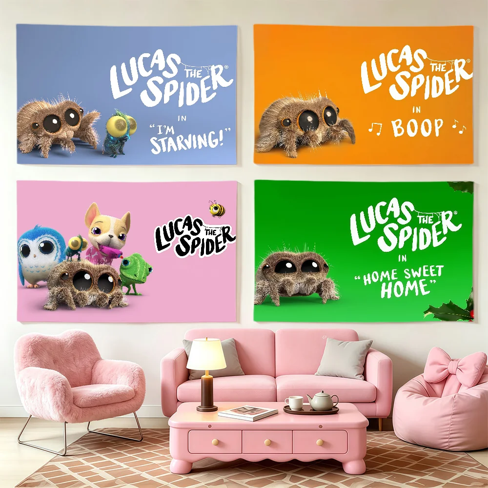 Cartoon L-Lucas the s-Spider flag  Club Interior Wall Creative Pattern Living Room Wall Art Party Outdoor Decor