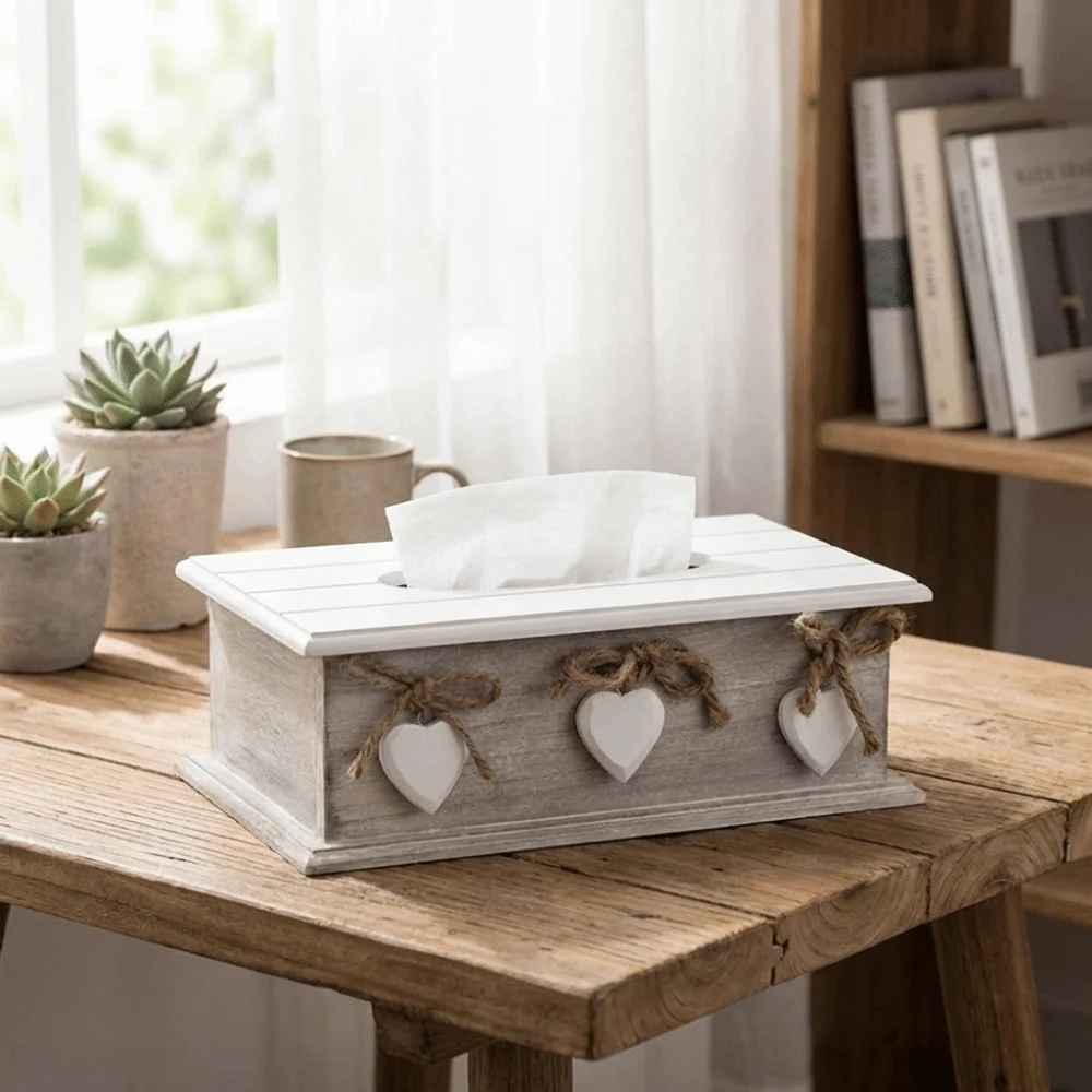 

Thickened Wooden Tissue Box Exquisite Moisture-proof Napkin Storage Container Decorative Square Tissue Holder Living Room