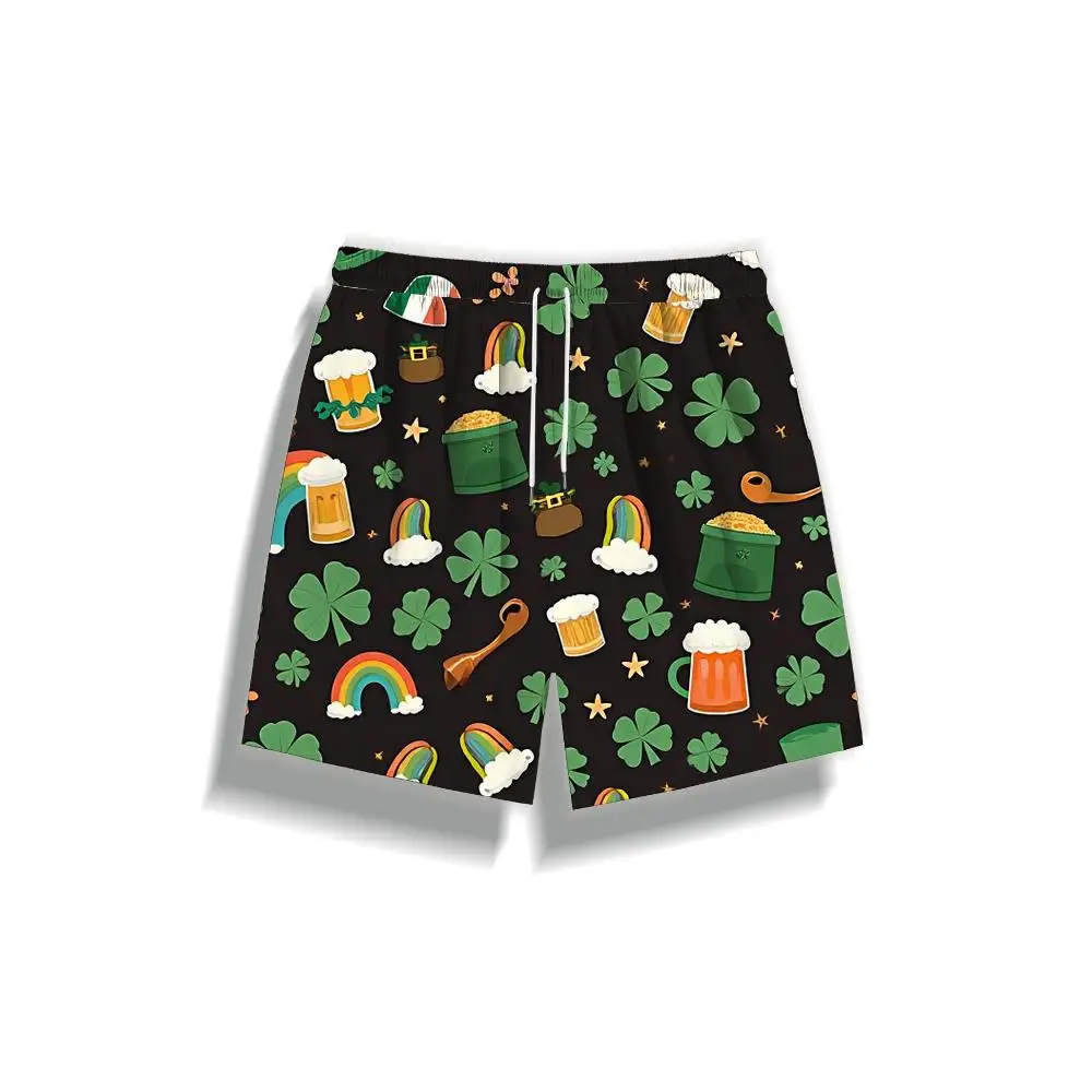 

1pcs Men's Short swim trunks2026 Summer 3D Printed Short sleeve Pants running Quick drying Polyester Breathable Work pants man