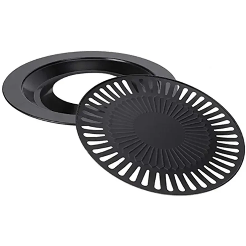Plancha para barbacoa sin humo, antiadherente, para estufa de gas, bandeja para hornear en estufa eléctrica, pinzas para barbacoa, herramientas para barbacoa, para el hogar y exteriores