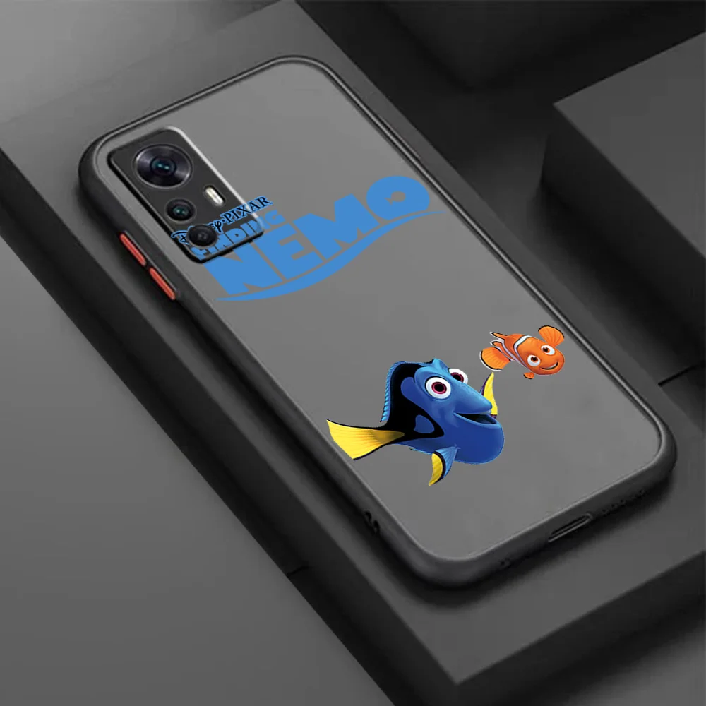 حافظة هاتف شفافة لهاتف Redmi Note 11 5G 12 Xiaomi 12C 12X Poco C40 C50 C51 العثور على نيمو بروس غطاء أسود بلوري