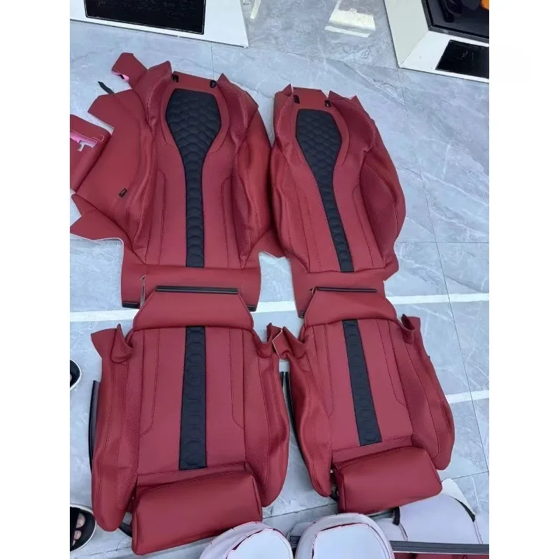 F30 F80 F10 M3 M5 X1 X3 X5 X6 Upgraded Custom Leather Cover and Sponge Seat Sports Racing Bucket Seat