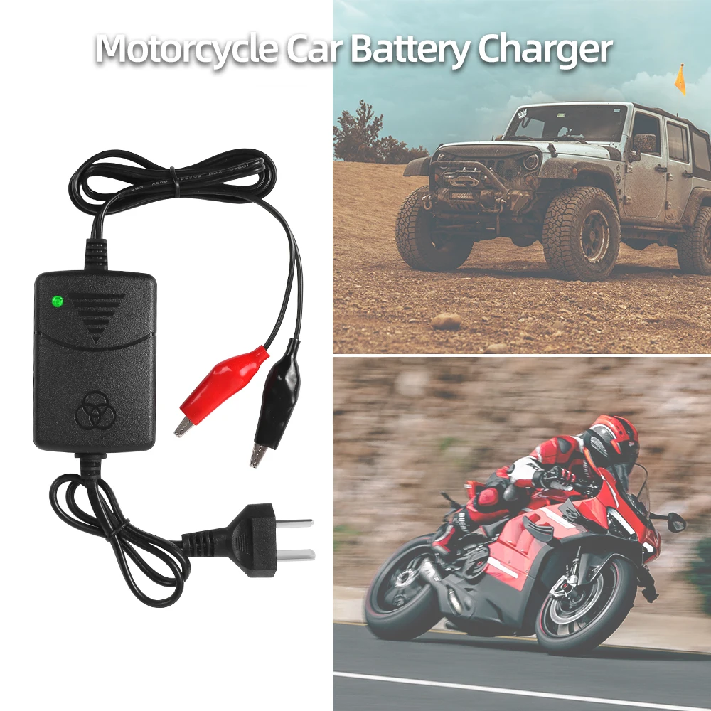 Cargador de batería inteligente Universal, dispositivo de carga de 12V, 1300mA, para plomo sellado Acidc, para coche, camión, motocicleta, enchufe