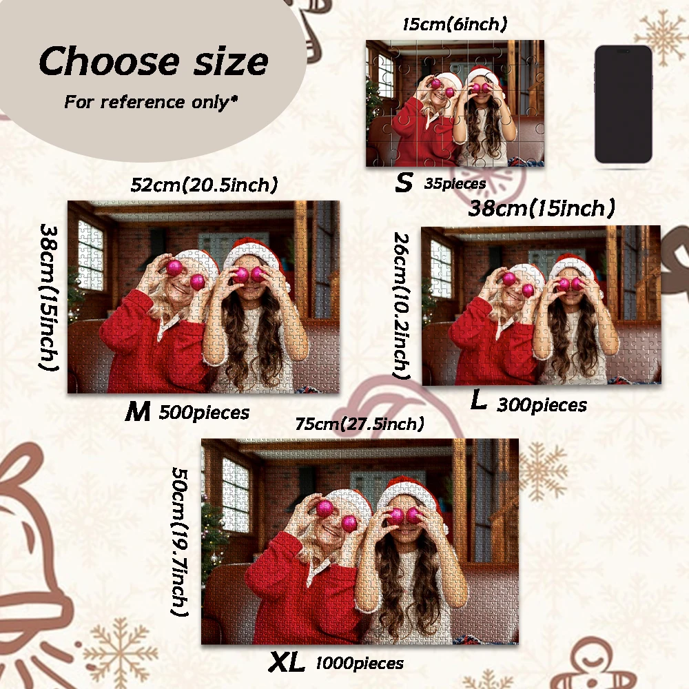 35/300/500/1000pcs Custom Photo Customized Picture Personalized Photo Personalised Decompression Puzzles Birthday Gift