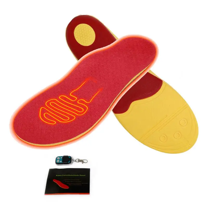 

Heated Rechargeable Insoles Remote Control Rechargeable Heating Insoles 3 Adjustable Temperature Foot Warmer Insoles For Men