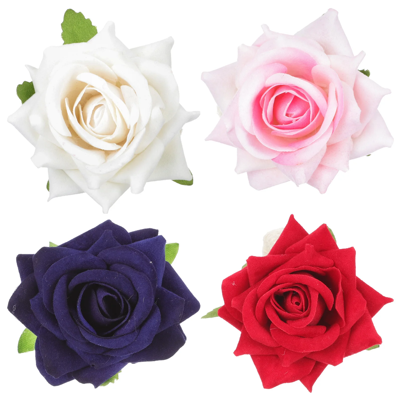 

4Pcs Napkin Rings Handmade Flower Design Woven Hemp Cord Napkin Holders for Wedding Party Banquet Decoration Use