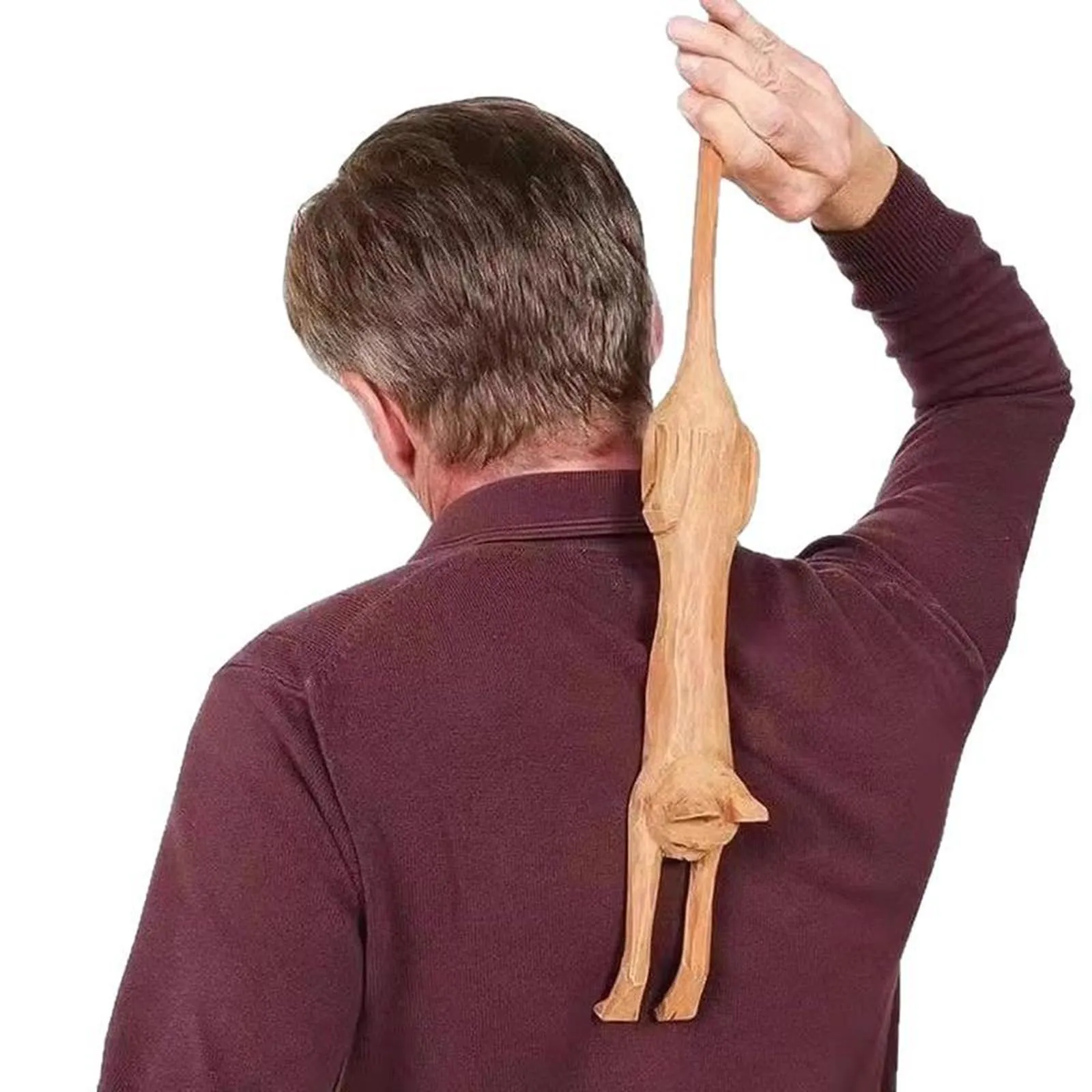 

Cute Cat Shape Wooden Back Scratcher Massage Claw Back Scraper Massage Relax Back Scratcher Relieve Anti-itch Tool