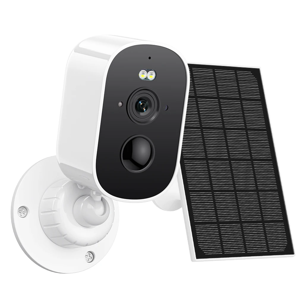 4MP 2K HD Kabellose Solarkamera WLAN Außenkamera 4800mAh Akku WiFi Sicherheitskamera IP66 Wasserdicht PIR Menschenerkennung ICSEE APP
