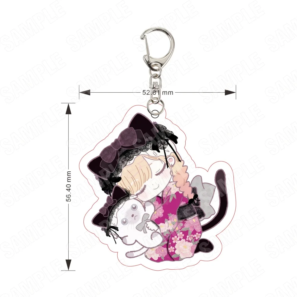 My Dress-Up Darling 6CM Acrylic Keychain Marin Kitagawa Cute Cat Ear Chibi Anime Pendant Collectible Gift for Anime Fans