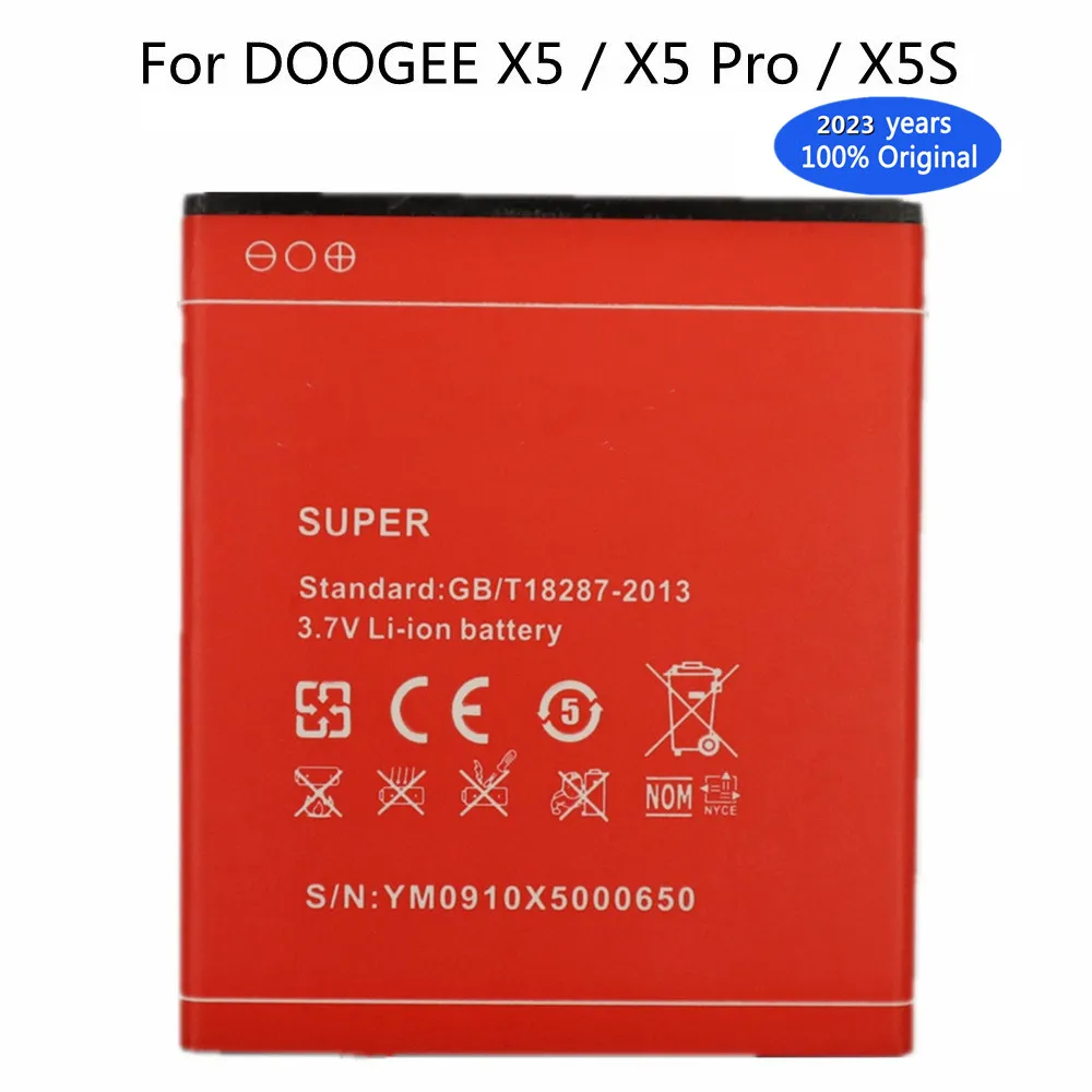 

2023 years New Original X5 Red Phone Replacement Battery For DOOGEE X5 & X5 PRO & X5S x5Pro x5 s Battery 3100mAh High Quality