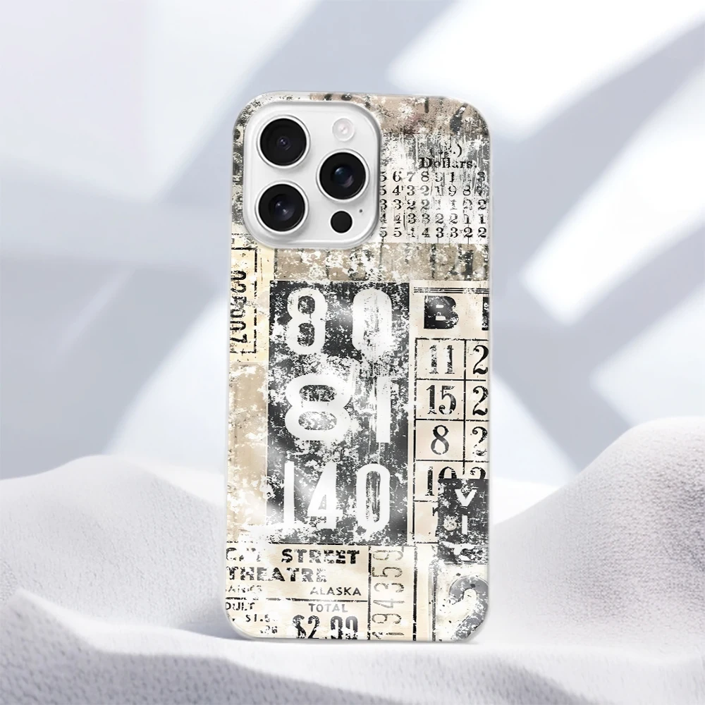 Collage Pattern Retro Phone Case Art Aesthetic Anti-Scratch for iPhone 17 15 13 16 Best Plus Air 12 Slim 14 Soft 11 Max Pro