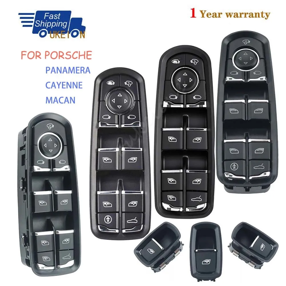 

7PP959858 Window Control Switch Driver Passenger Side Button For 2011-2018 Porsche Panamera Cayenne Macan Car Accessories