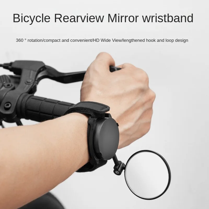 Bicycle Rearview Mirror Arm Wrist Strap Bicycle Motorbike 360 Degrees Rotating Rear Reflector Cycling Band Rear View Accessories