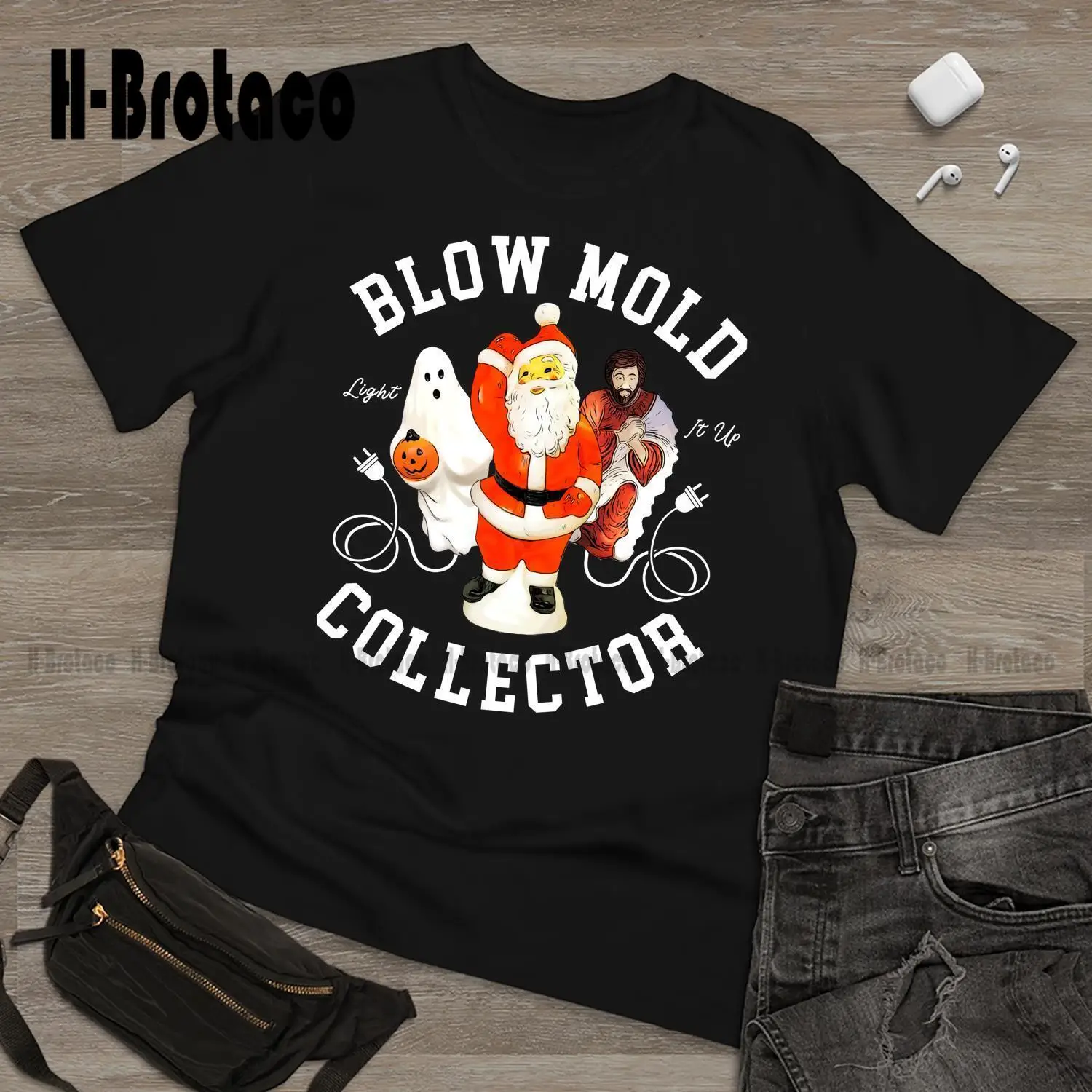 Blow Mold Collector Light It Up Christmas Halloween Vintage T Shirt Men Women swim shirt women Custom Gift Xs-5Xl Streetwear