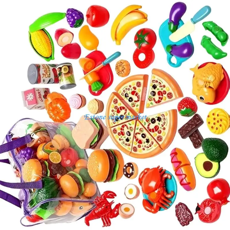 090B Interactive Pretend Kitchen Pretend Play Toy Educational Cutting Activity For Toddlers