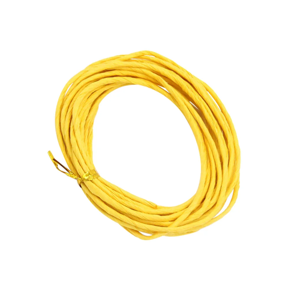 5M Monofilament Paper Rope Twisted Craft Favor Gift Wrapping Twine (Yellow) Paper twine Paper cord Braided rope