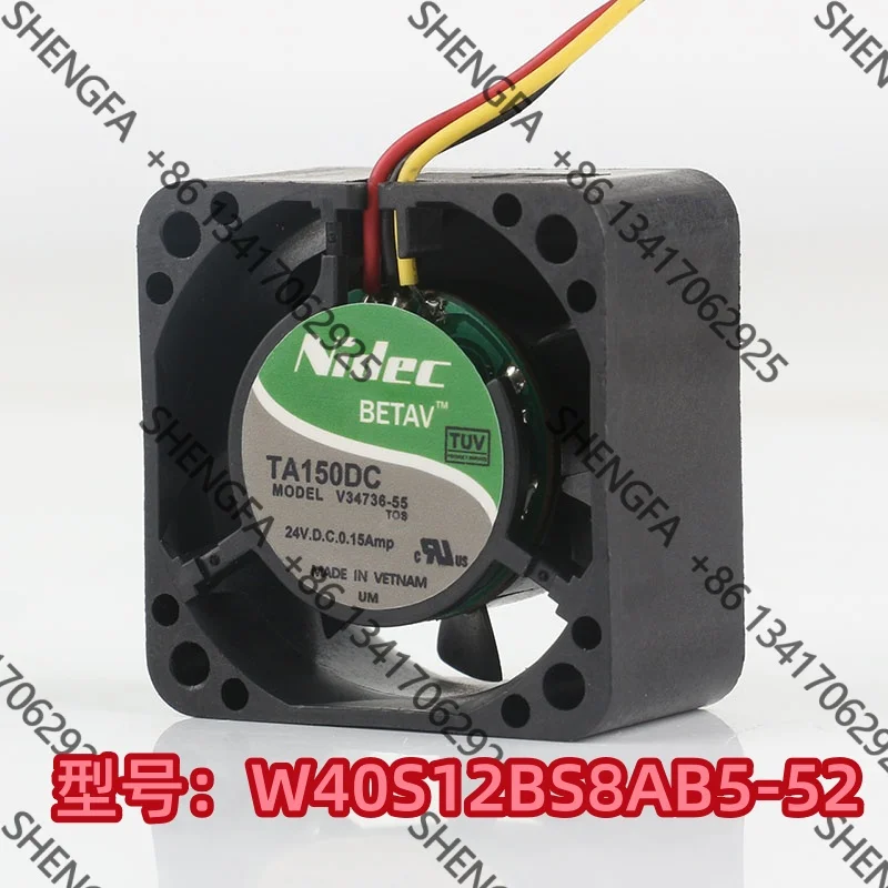 cooling fan Nidec 5V 24V 48V AC EC 4028 40X40X28MM 4CM Dual ball bearing Speed measurement violence W40S12BS8AB5-52 DC 12V 0.24A