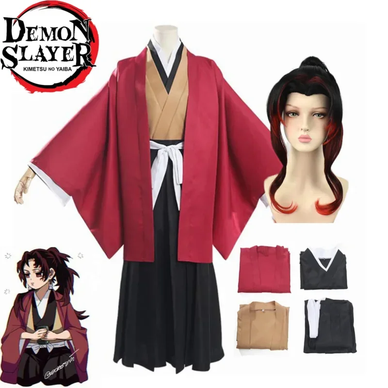 

Anime Kimetsu No Yaiba Tsugikuni Yoriichi Cosplay Costume Kimono Women Men Uniform Halloween Carnival Gifts