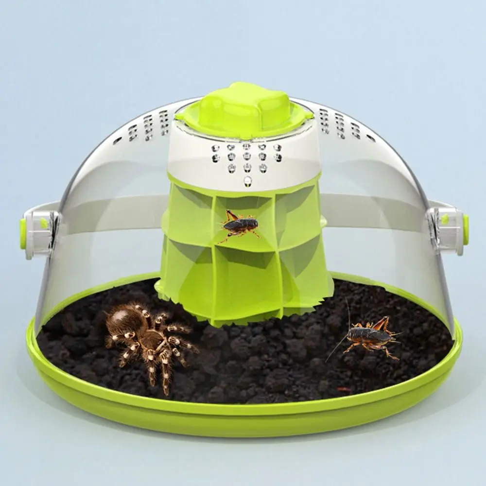 

Breathable Snails Breeding Tank Transparent Removable Reptile Observing Box Prevents Escape with Handle Reptile Habitat Cage