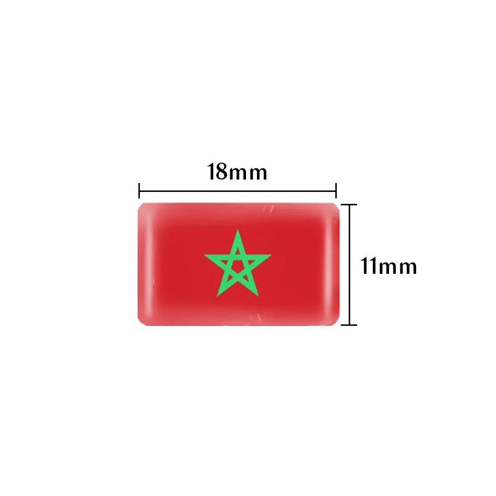 자동차 인테리어 장식 데칼, 에폭시 모로코 국기 스티커, 테슬라 모델 3 푸조 3008 메르세데스 벤츠 배지, 10 20 50 100PCs