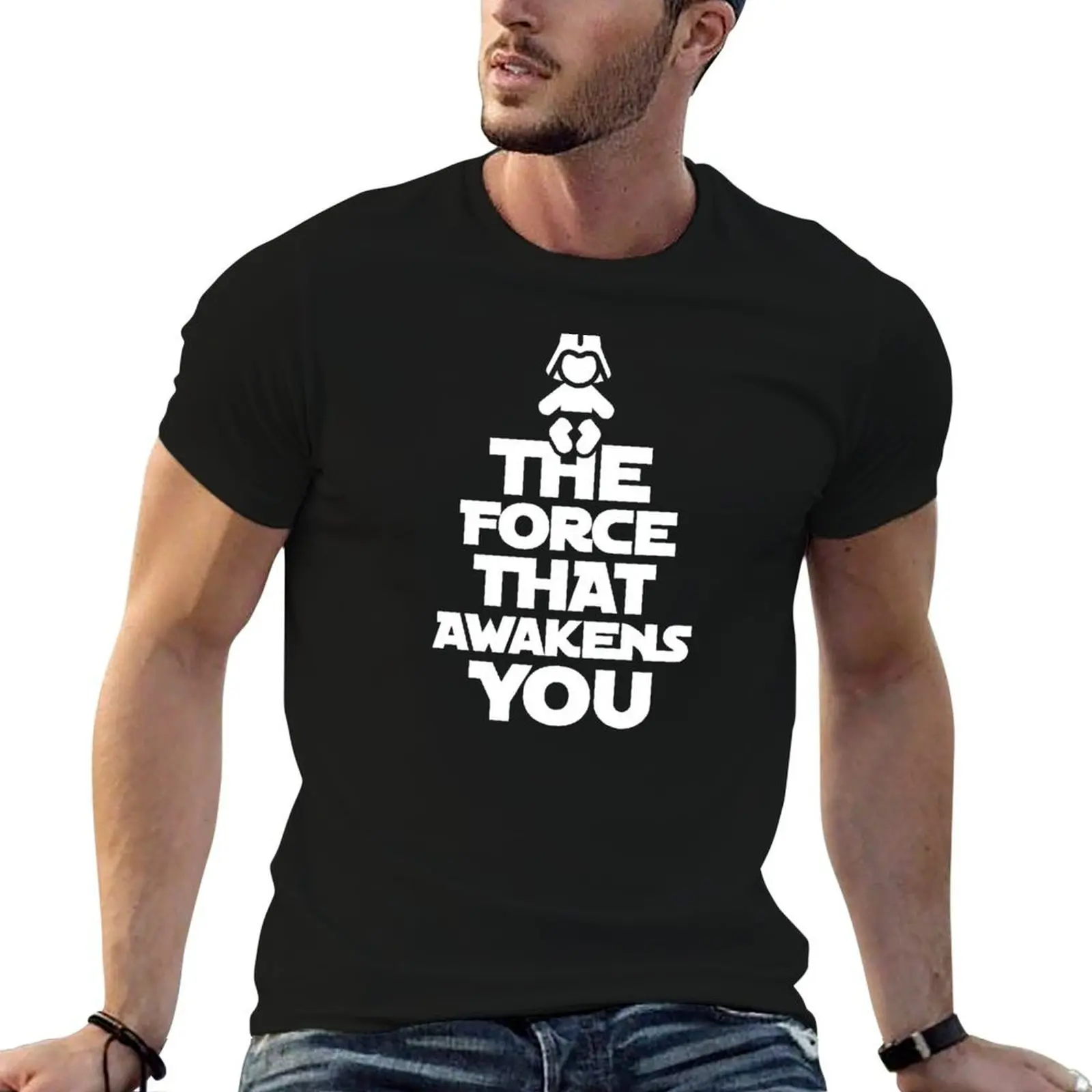 T-shirt The Force that awakens you pour hommes, 100% coton, marque de luxe, t-shirts graphiques pour hommes
