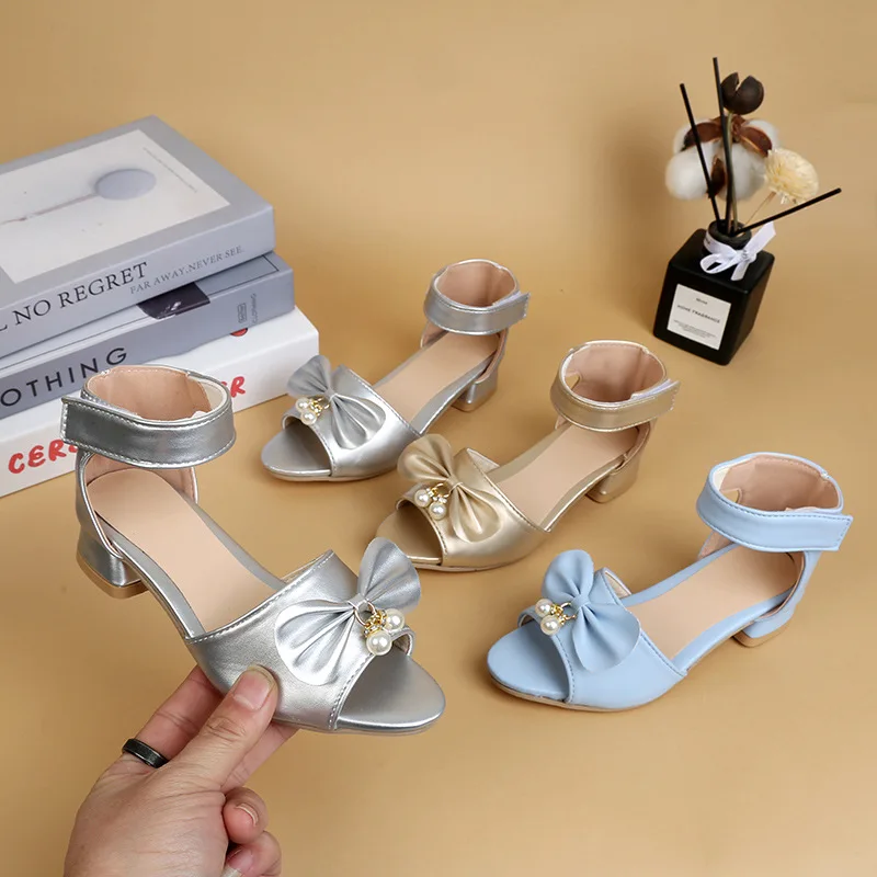 

Детские сандалии для девочек 2026: Новые летние туфли для выступлений и танцев, модные детские туфли на каблуке, размеры 27-37