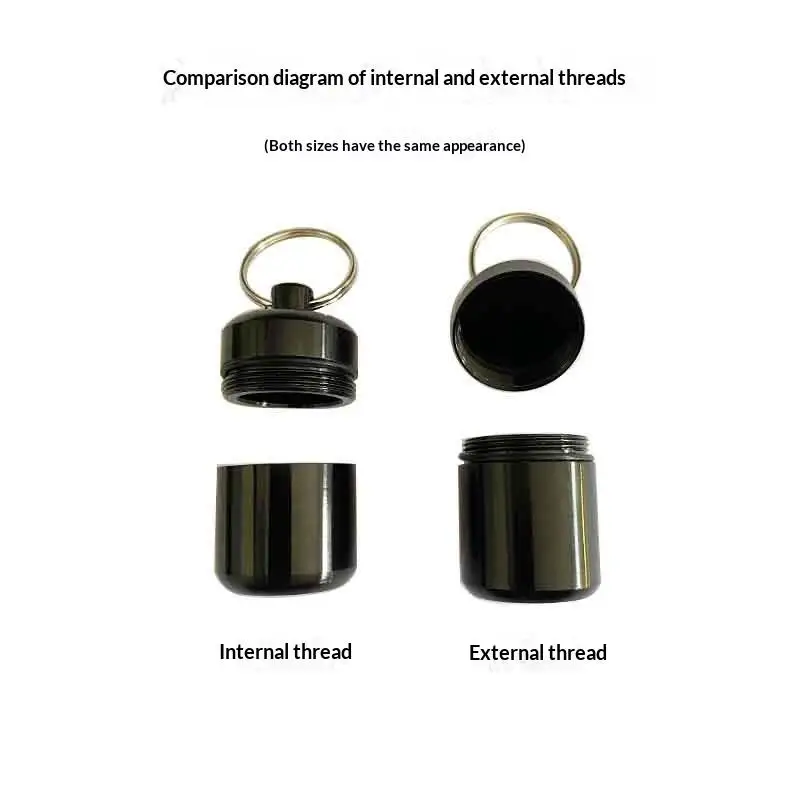 Portable Mini Pill Case Keychain Box Waterproof Travel Container Bottle With Keyring For Medicine Ear Plug Jewelry