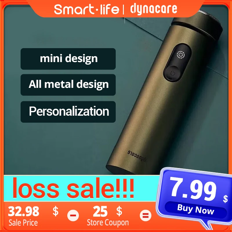 Dynacare Smart Electric Portable Fast Charge rasoio impermeabile Turbo Six Leaf cura degli uomini