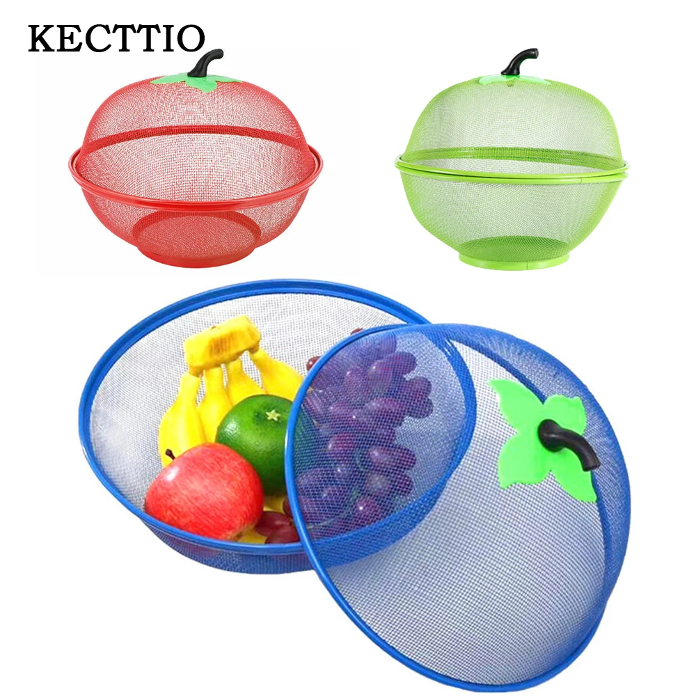 Mesh Fruit Vegetable Storage Bowls Table Fruit Basket Keep Flies Insects Out Food Container Kitchen Egg Baskets Holder