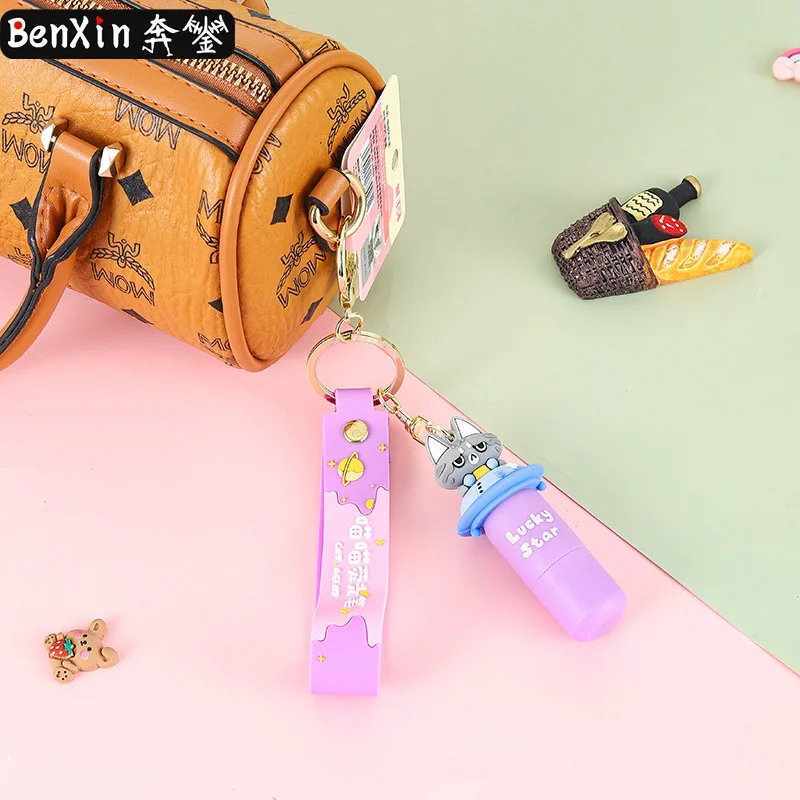 미니소 열쇠고리 자동차 펜던트, 정교하고 귀여운 책가방, 집게 게임 열쇠고리