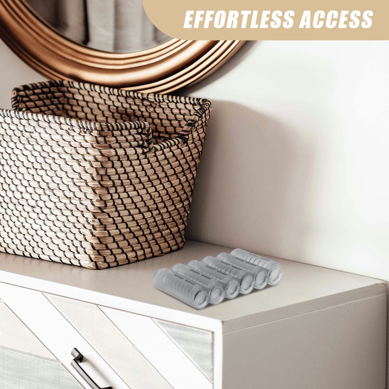 6 فتحات حامل أوروبي منظم تخزين بلاستيكي محمول خفيف الوزن للسفر للاستخدام اليومي موزع بتصميم عصري أنيق لـ #2