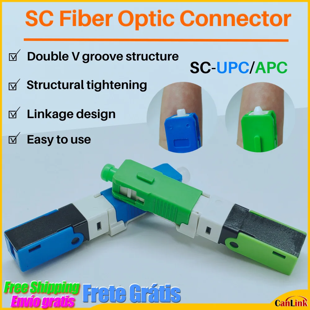 

FTTH ESC250D SC APC и SC UPC одномодовый волоконно-оптический Быстрый коннектор SM оптоволоконный Быстрый коннектор Бесплатная доставка