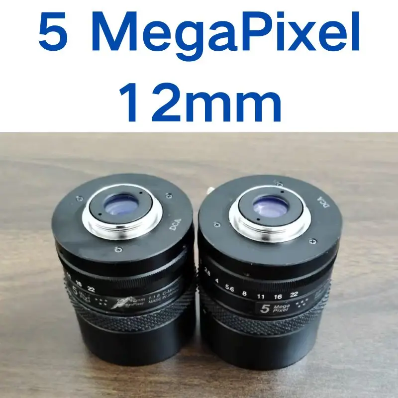 Used 5MegaPixel 12mm 1:1.8 2/3 C-Mount Industrial HD 5-megapixel 2/3-inch target lenstested OK, function intact