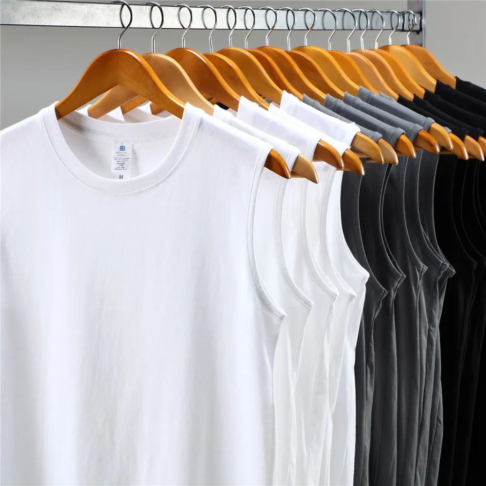 Women Tank Top Pure Cotton Crop Oversized  T-Shirts Going Out Blouse High Quality Thickness  230g Plus SIze XL 2XL 3XL 4XL