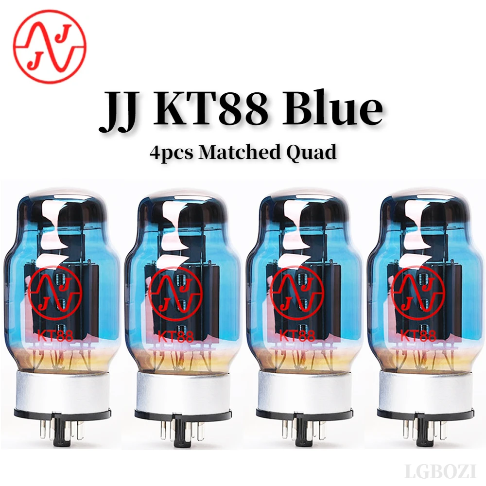 JJ KT88 Blue Vacuum Tube Replaces 6550 Kt120 KT66 for HIFI Audio Valve Electronic Tube Amplifier Kit DIY Matched Quad