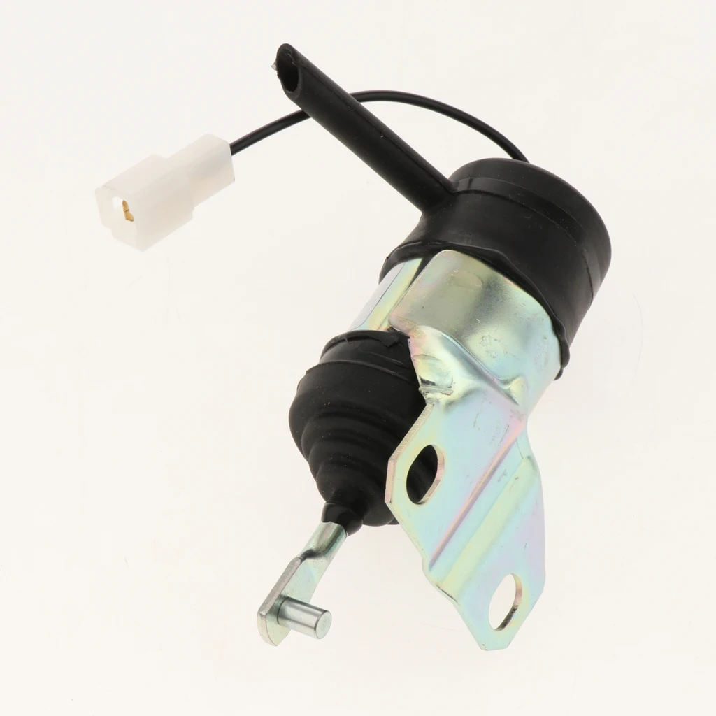 Válvula solenoide eléctrica de 12 V de aleación para apagado de motor, pieza de repuesto para corte de combustible para Kubota B1250 B1750 L2900 L4200