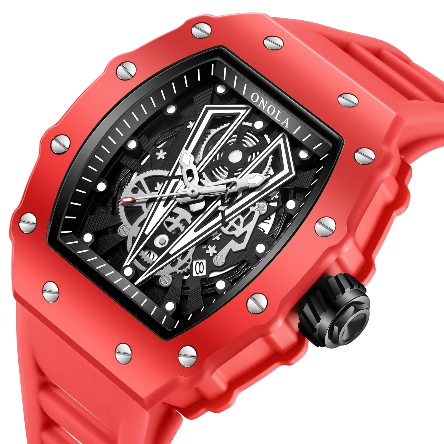 

ONOLA Men's Waterproof Sports Quartz Watch Silicone Strap Fashion Sports Men's Watch