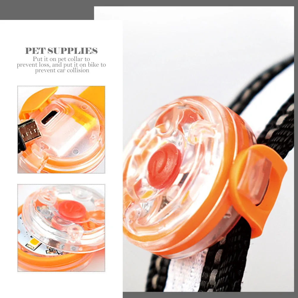 

2Pcs Luminous Dog Pendants USB Pet Light Night Safety Anti-Lost Gift for Pet Owners Dog Collar Light Anti-Lost Pendant