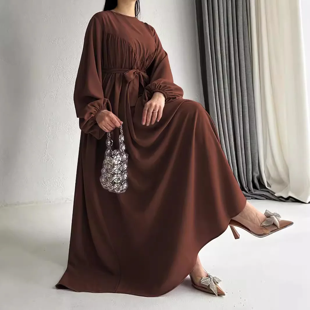 Muslim Dress Abaya Women Eid Vestidos Jalabiya Ramadan Party Dresses Sashes Kaftan Islam Arab Long Robe Morocco Dubai Abayas