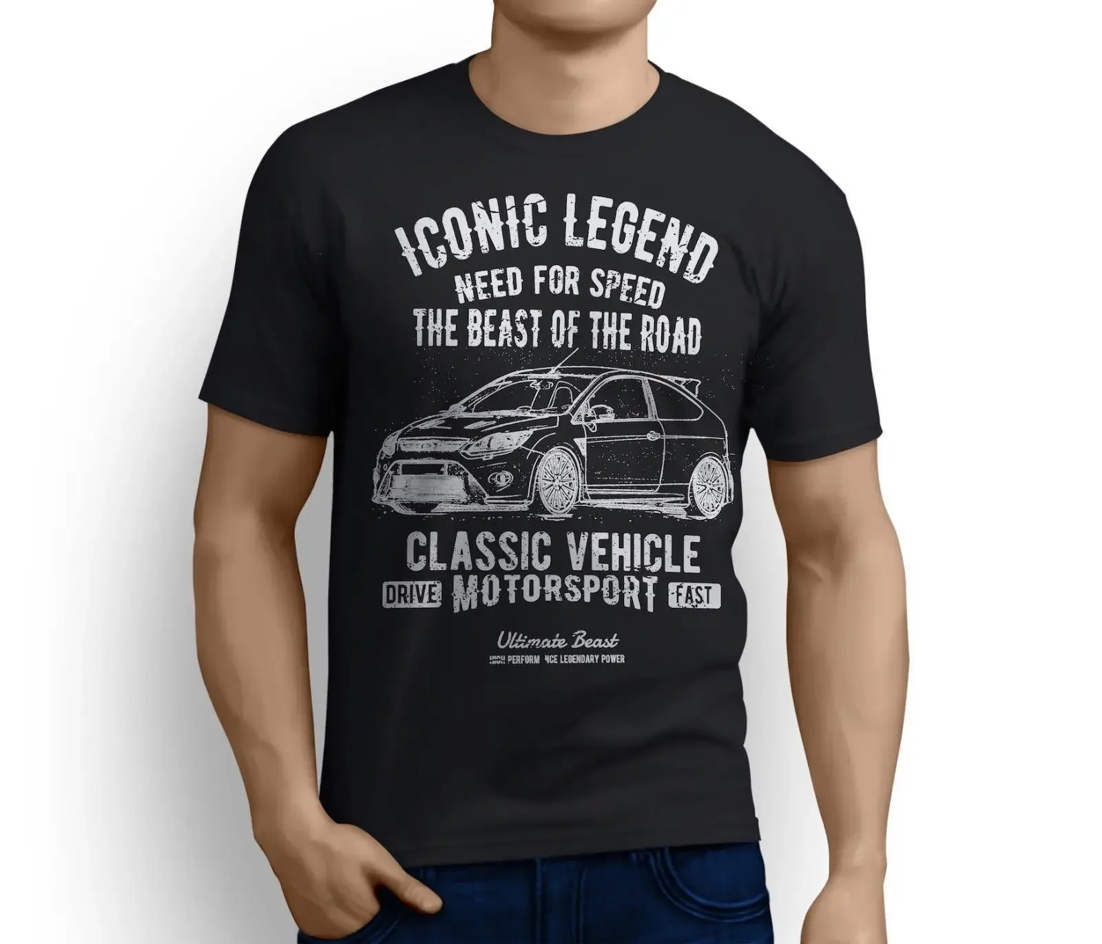 Summer New Men Cotton T-Shirt Legend AMERICAN CAR Focus RS MK2 inspired Motorsports Car Fan Art Unisex Hipster Tshirts