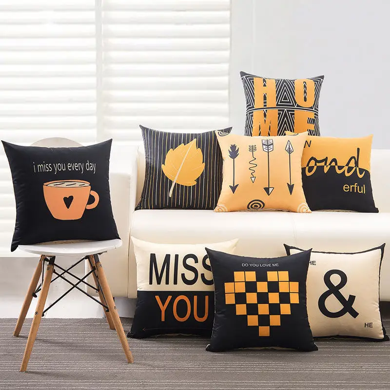 

Geometric Throw Pillow Sofa Cushion Cover Car Waist Cartoon Office Protection Lunch Bed Head Back