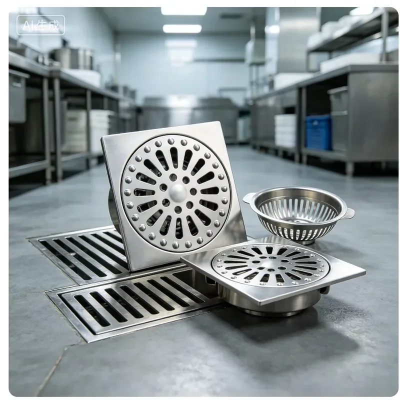 Sanitary Stainless Steel Floor Trench Drain Channel for Beverage Workshop