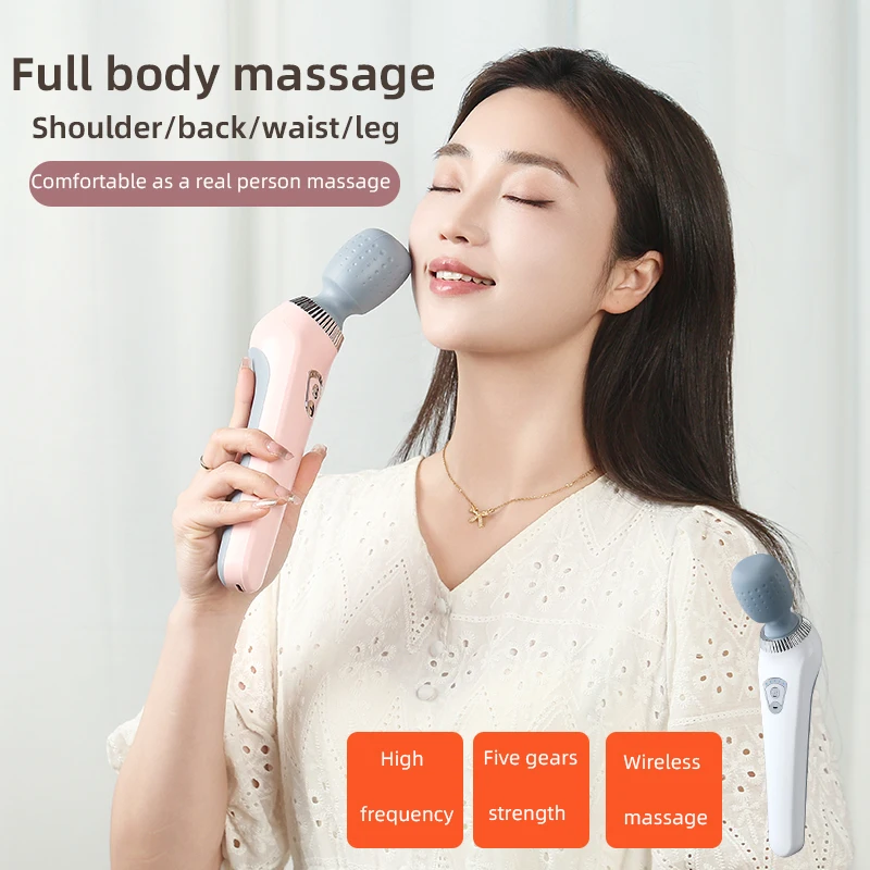 جهاز مساج كهربائي محمول بمقبض طويل - تدليك عميق متعدد السرعات، مناسب للمنزل والمكتب والخارج #2