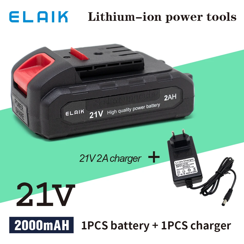 18V21V 2000mAh 2ASuitable for Dayi power tools Electric screwdriver Electric drill Large capacity lithium ion battery